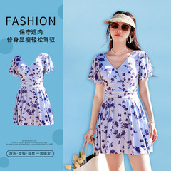 Ladies' New Summer One-piece Swimsuit, Covering Stomach, Slimming, Elegant, Hot Spring & Swimming, Wholesale