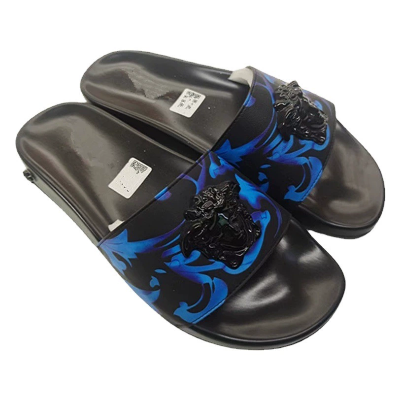 2023 летние новые тапочки с металлическими головками Нигерия Вьетнам Камбоджа повседневные пляжные сандалии с одной шваброй