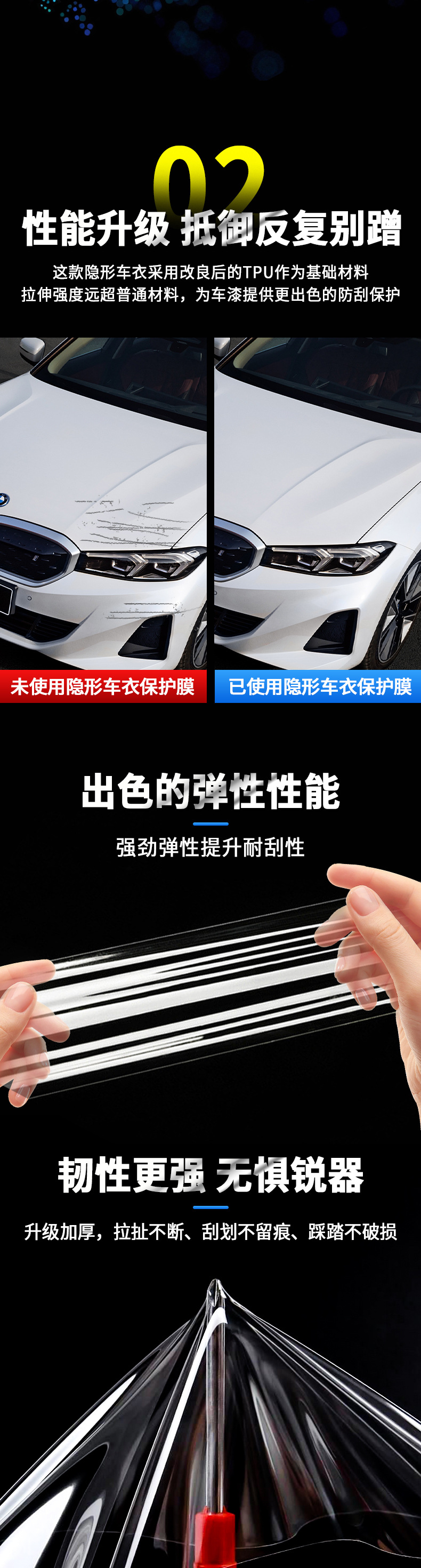 Factory Wholesale Tpu Invisible Car Wrap Self-Healing Anti-Scratch Car Paint Protection Film Transparent Soft Film Ppf