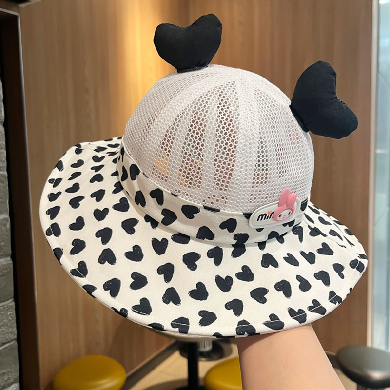 Sombrero para niños verano estilo fino malla transpirable sombrero grande parasol protector solar sombrero de pescador hombres y mujeres sombrero de lavabo de sol para bebés