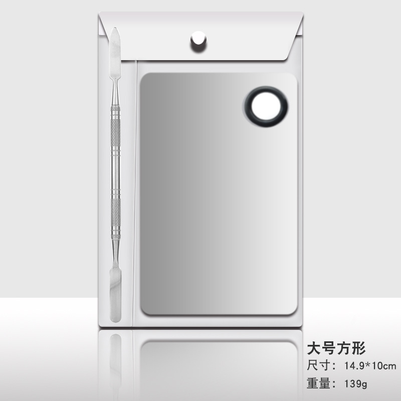 Mini maquillaje de Acero Inoxidable base de uñas de arte paleta al por mayor anillo de tamaño pequeño anillo de maquillaje paleta traje