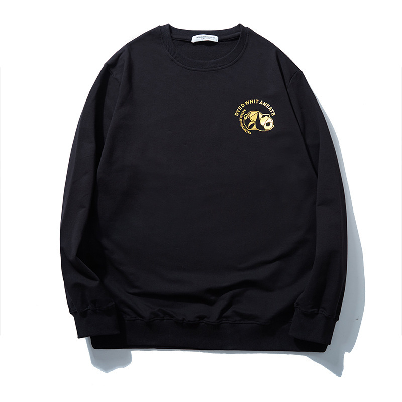 Trendy brand plus size men's autumn loose two-color panda print personality men's plus size sweater DT5223