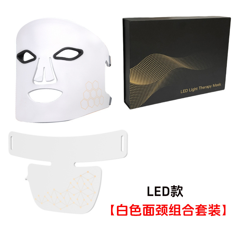 光子美容器具 LED フェイスとネックの組み合わせセット 850 赤外線肌の若返りと浄化クロスボーダー美容光療法マスク|undefined