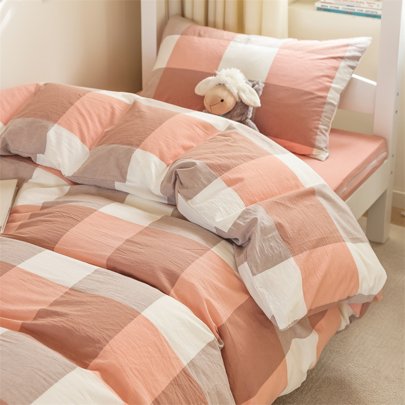 Ropa de cama, dormitorio de estudiantes, traje de tres piezas, algodón puro, 2025, sábanas nuevas, funda de edredón, universal para todas las estaciones
