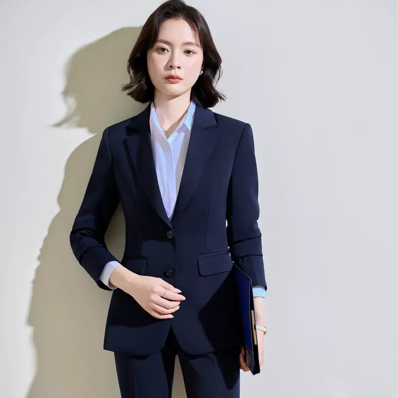 职业装西装套装女大学生公考面试正装高级感西服外套珠宝店工作服