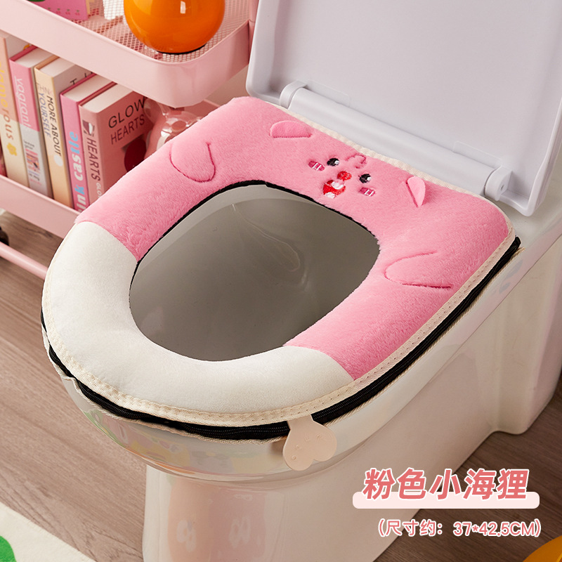 Cojín de inodoro de felpa de dibujos animados Cute Panda Home Cojín de inodoro impermeable Cojín de inodoro universal Four Seasons