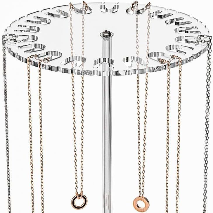 亚克力项链架，女孩房间的珠宝旋转收纳盒，小项链展示衣架