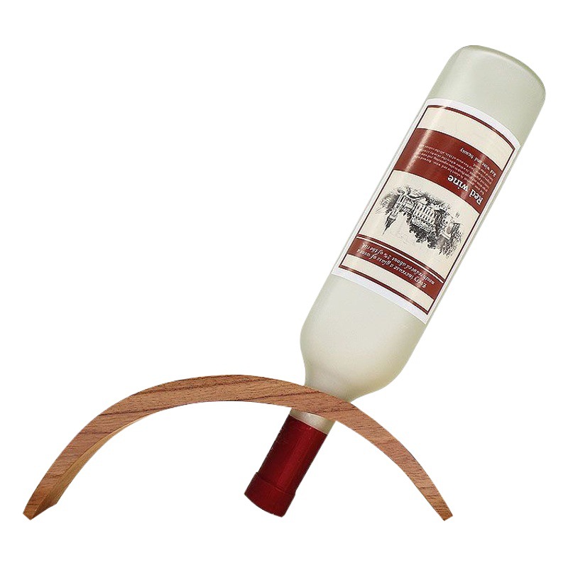 Transfronterizo nuevo estante de vino de madera sola botella de vino estante de almacenamiento de agua decoración del hogar vino tinto seco rojo soporte de exhibición