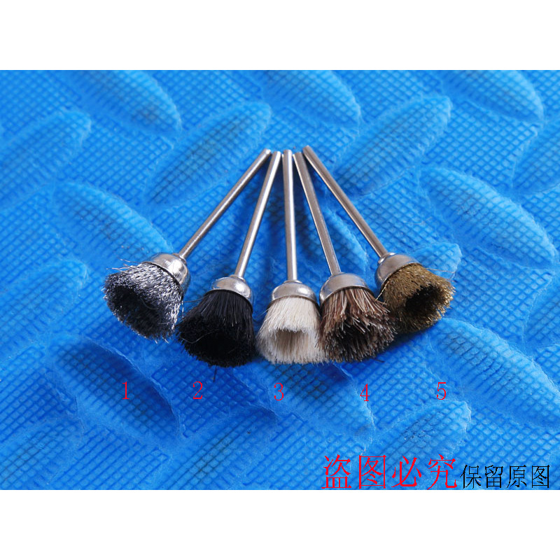 有柄铜丝碗刷 带柄铜丝刷 金银铜饰品打磨抛光首饰器材打金工具