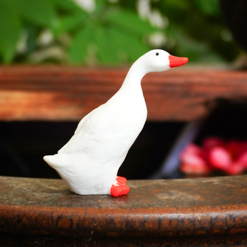Micro paisaje estanque de peces paisaje acuático decoración de animales hogar patio piscina pato decoración de resina paisaje de jardín al aire libre