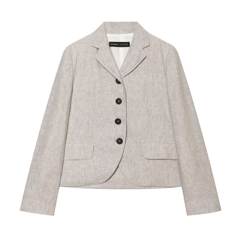 Cross-border wholesale women's new linen blend straight slim-fit blazer 7758856 Cross-border wholesale women's new linen blend straight slim-fit blazer 7758856