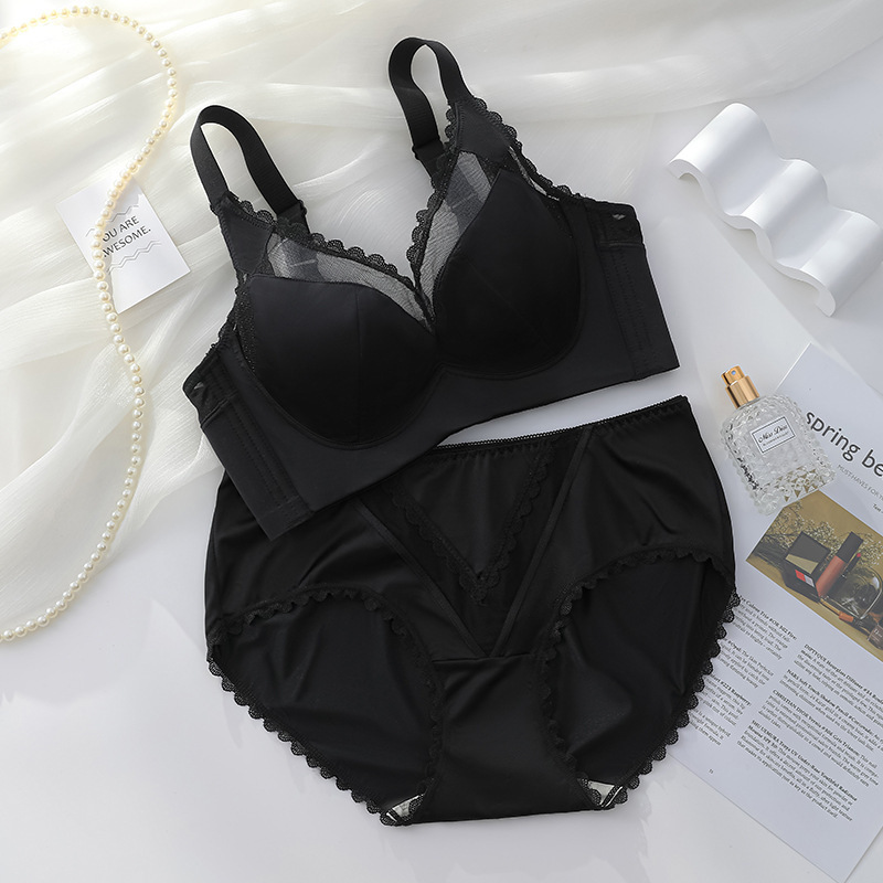 6968 pecho grande MM pecho grande bolsa pequeña sujetador de adelgazamiento de pecho pelo de montaña espalda anti-flacidez de las mujeres más tamaño taza ropa interior