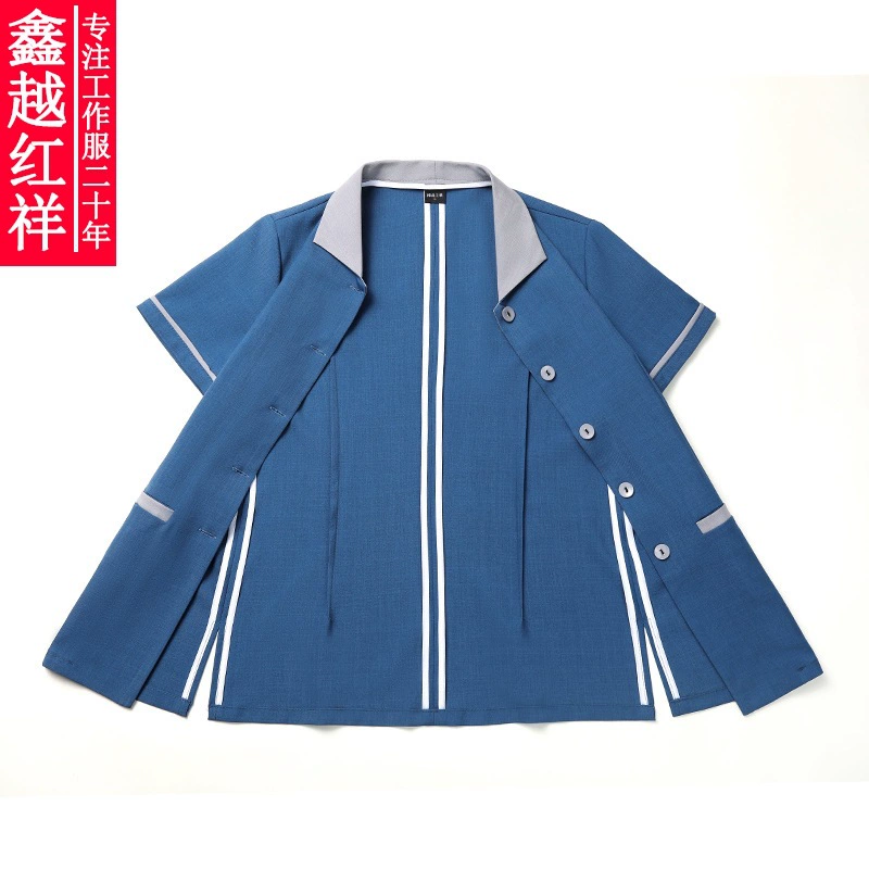Очистка сервера Короткий рукав Халат для персонала Летний отель Пол здание Сканирование уборка Разное Тетя PA формы