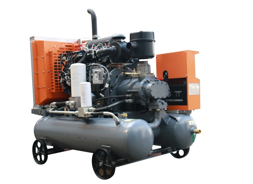 Diesel Air Compressor, Diesel Electric Engineering Air Pump, Mining Air Compressor, Mobile Piston Mining Air Compressor