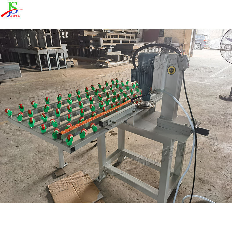 pequeña máquina de molienda de borde de vidrio de cabeza única equipo de corte de borde de vidrio especial equipo de biselado de borde redondo de vidrio de mesa de té