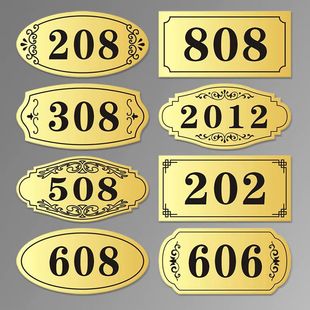 Acrylic Door Number Custom Door Number Plate Community Rental Room Hotel Dormitory Hotel Room Door Number Wholesale