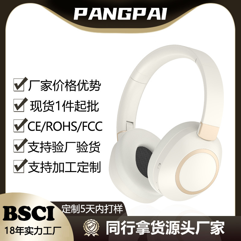 Auriculares Bluetooth supraaurales con cancelación activa de ruido (ANC) del fabricante, inalámbricos, batería de larga duración, logotipo personalizable, modelo privado transfronterizo. image 1