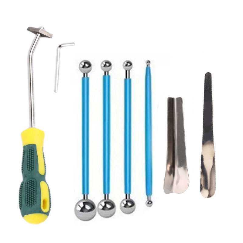 Eight-Piece Set of Stainless Steel Seam Pressing Balls, Plastic Seam Pressing Balls, Tile Grouting Removal and Seam Cleaning Tools