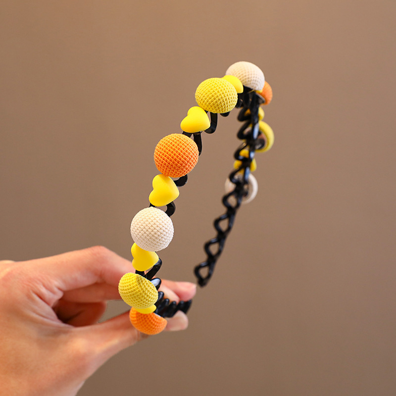 2023 nueva banda para el cabello de las niñas artefacto de cabello roto para niños horquilla de verano cabello antideslizante presionando diadema clip para el cabello de las niñas tocado