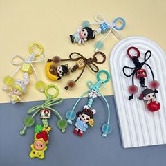 新款萌系 钥匙扣萌粒绳结设计可爱少女包包挂件DIY钥匙链手机挂件