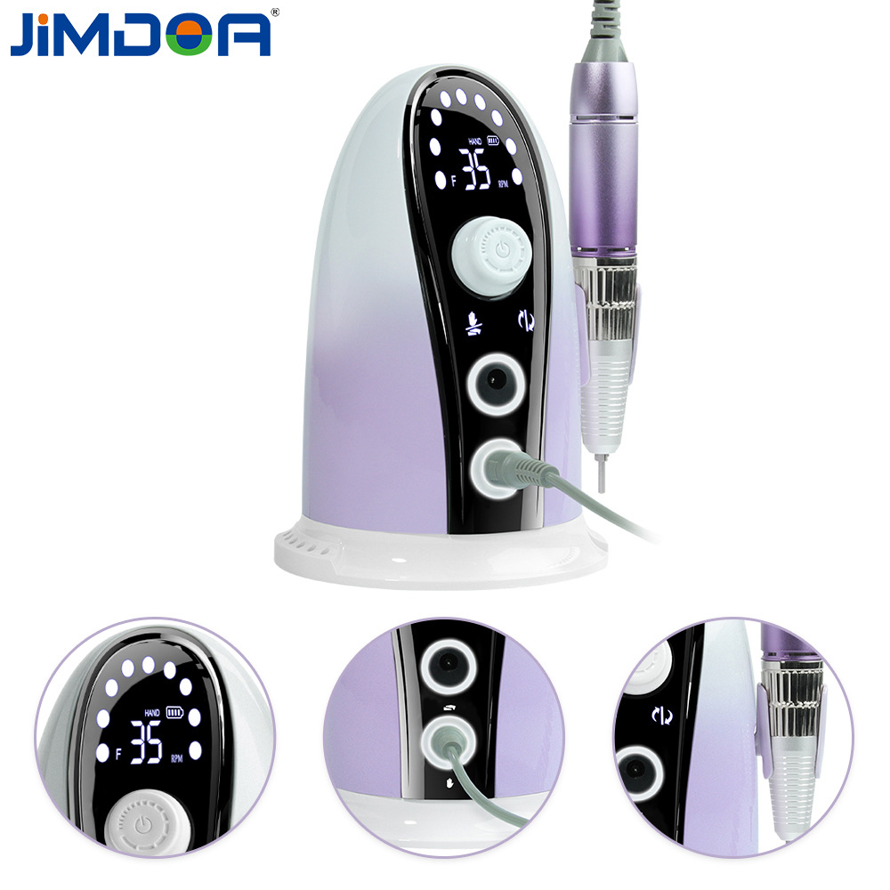JIMDOA personalizado transfronterizo manicuría máquina especial de pulido de uñas cepillo de carbono bajo ajuste de velocidad de perilla múltiple
