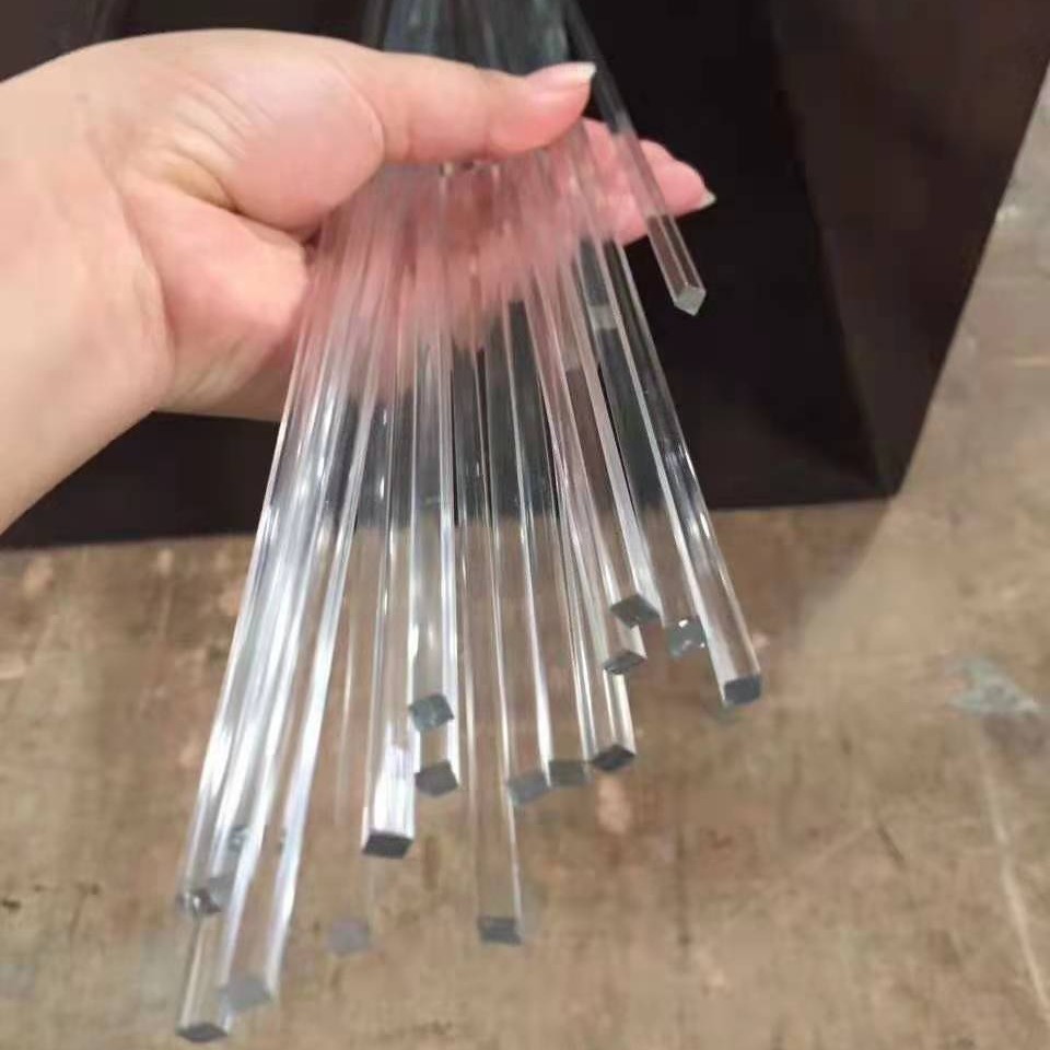 哈泰厂家直销透明有机玻璃三角条亚克力盒固定条亚克力方条三角条