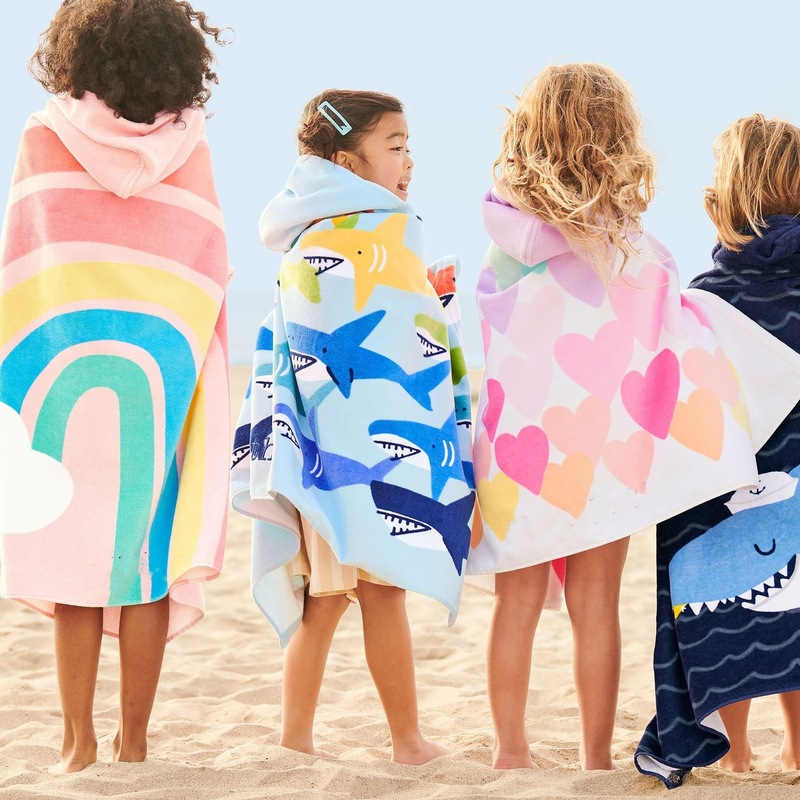 Amazon Explosions European and American Cartoon Children's Bath Towel Soft Absorbent Cut Velvet Lined Cotton Children's Cloak Bath Towel