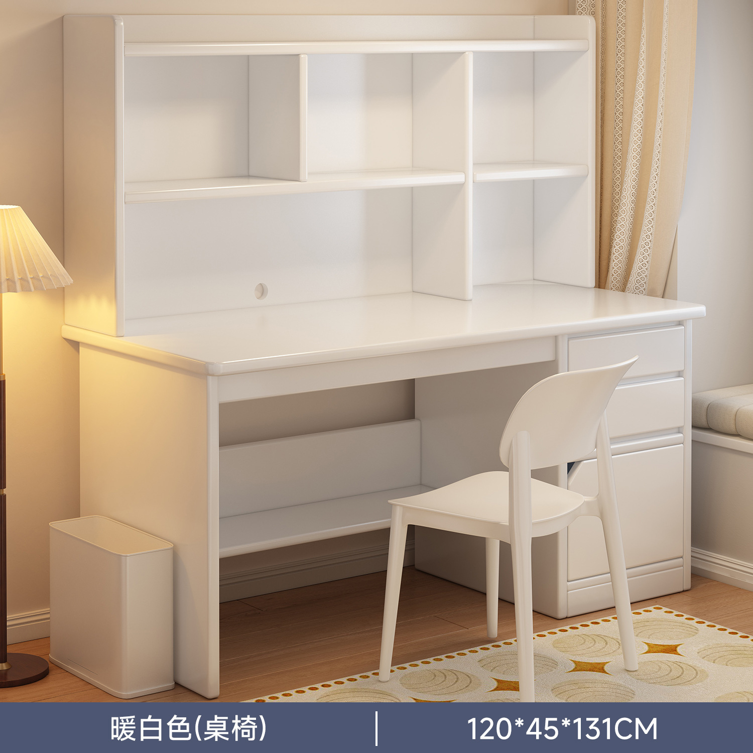 [테이블과 의자 조합] 엄선된 품질의 HDF 보드 - 웜화이트 120cm