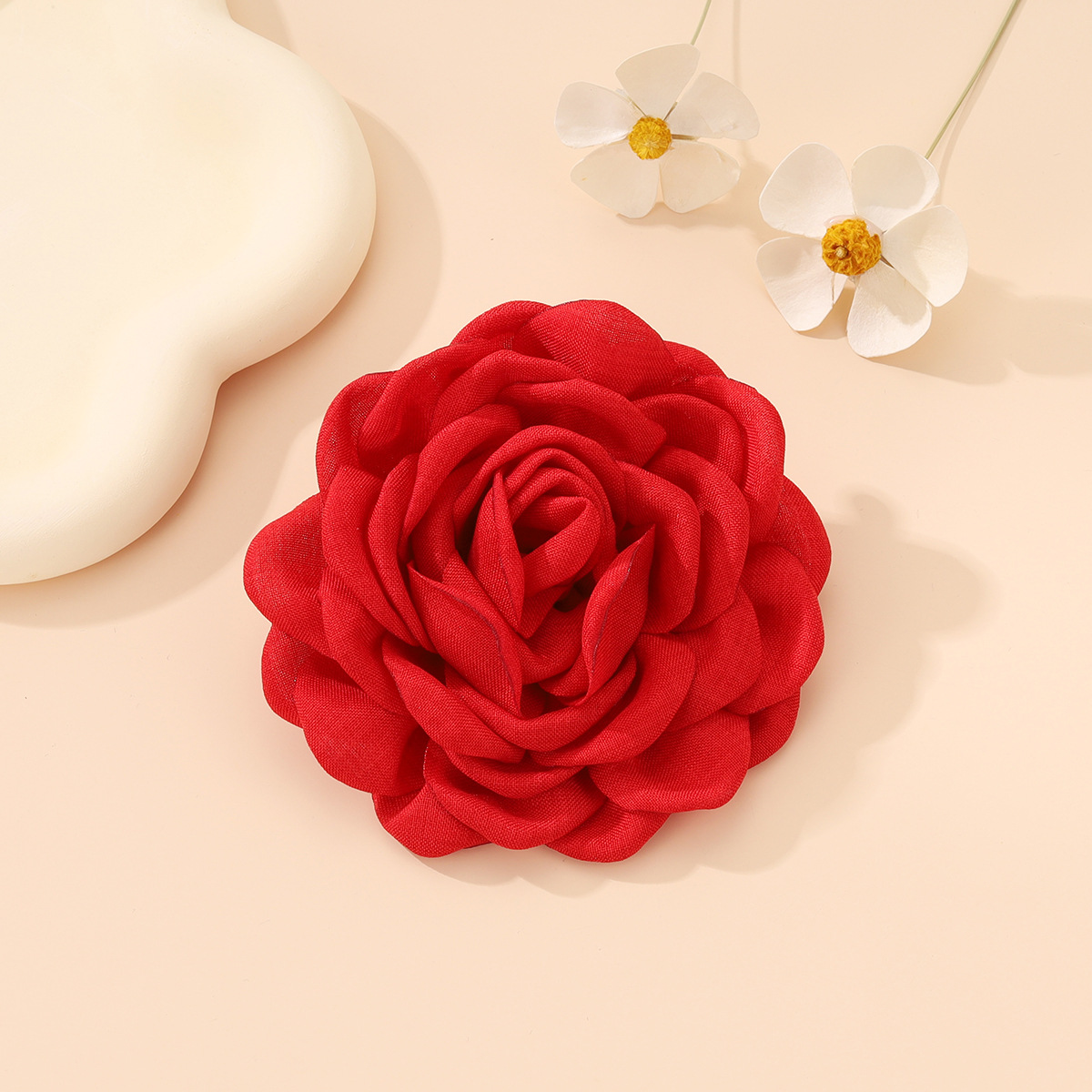 Tygblomma brosch för kvinnor elegant accessoar för höst och vinter_voghion.com
