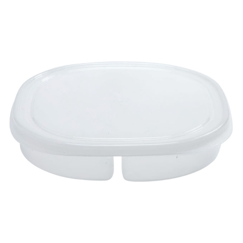 Cocina más crujiente cebolla, jengibre y ajo caja de almacenamiento de refrigerador de sub-embalaje de cuatro rejillas congelador con tapa bandeja de plato multifuncional transparente