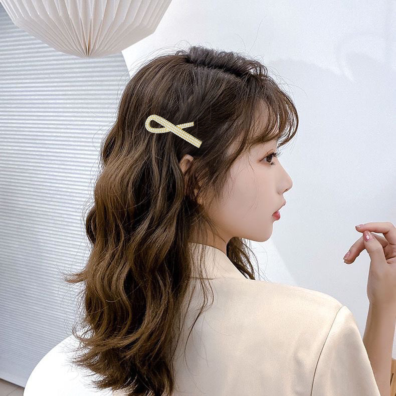 Korean Imported Hair Clips, Top Clips, Side Bangs, Stylish Internet Celebrity Hair Accessories for Women, Duckbill Clips with Cross Design, Versatile