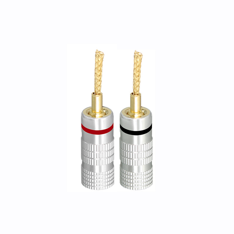 Nakamichiバナナプラグ銅金メッキ発熱スピーカースピーカーケーブル溶接なし4.5mmバナナヘッド