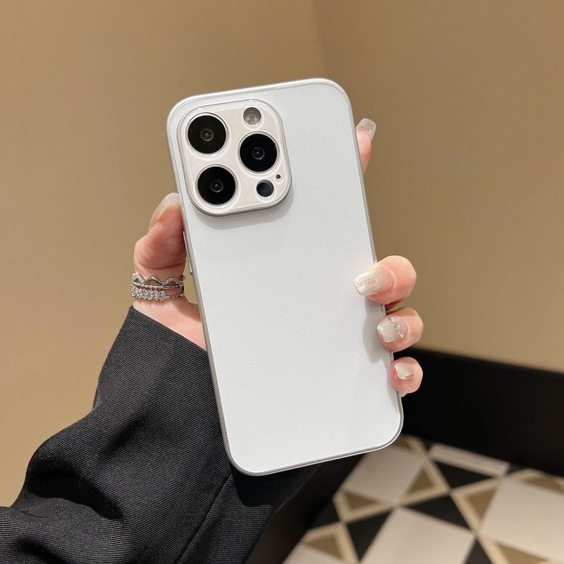 iPhone16pro max携帯電話ケースに適した高品質のカラーブロックレザーテクスチャー|undefined