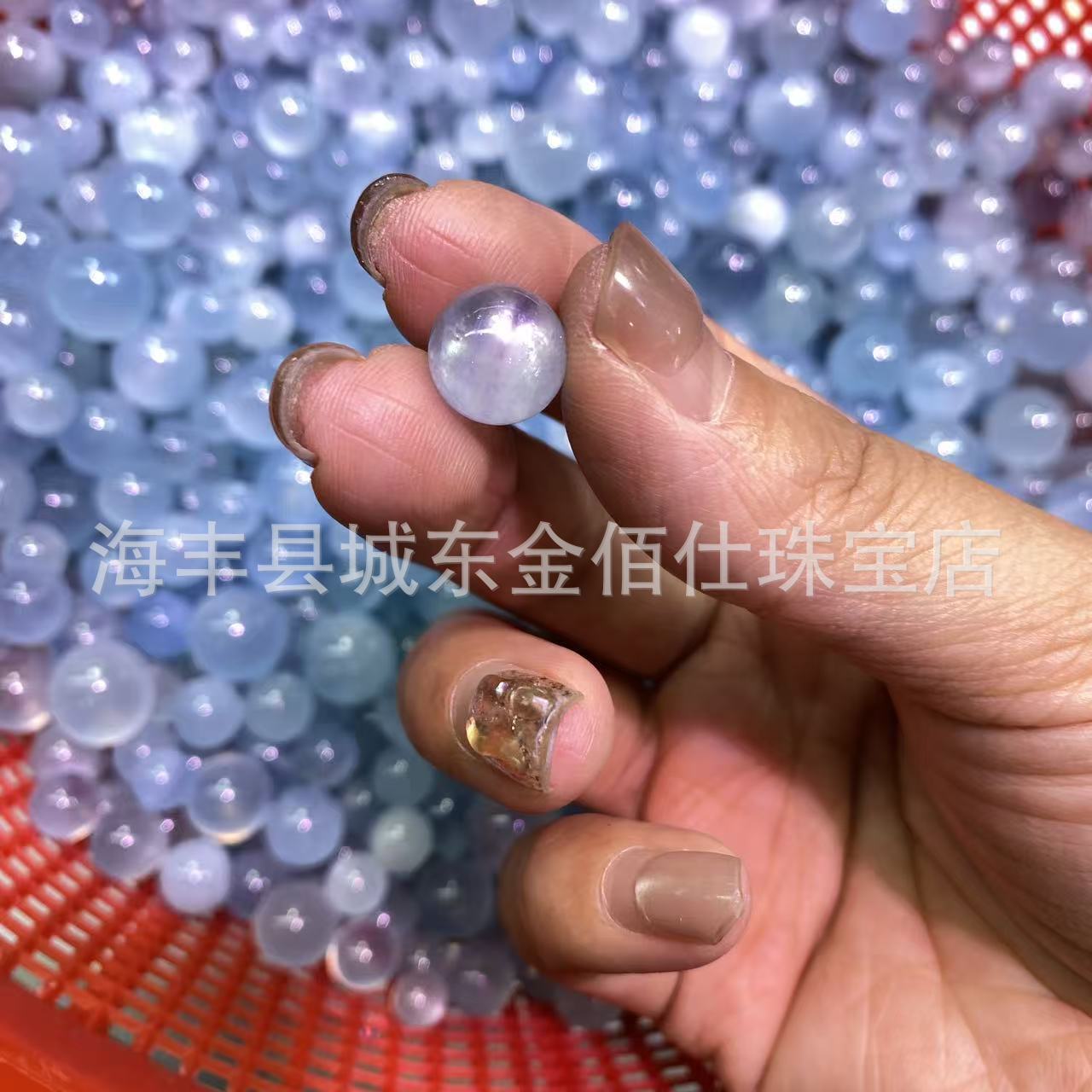 天然猫眼海蓝宝单珠 强猫眼效应 晶体干净无杂 清新蓝色 厂家批发
