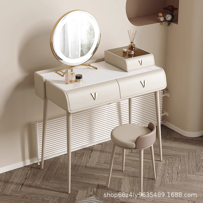All Solid Wood Dressing Table Master Bedroom Modern Simple Small Apartment High-End New Accessible Luxury Mini Dressing Table 60cm