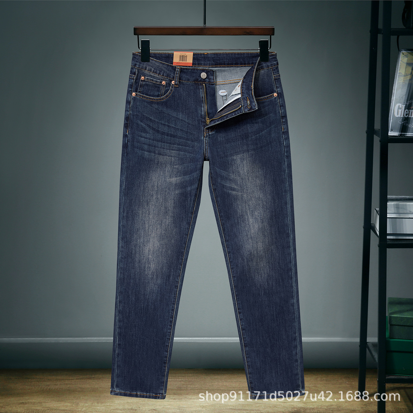 511 dark blue zipper style