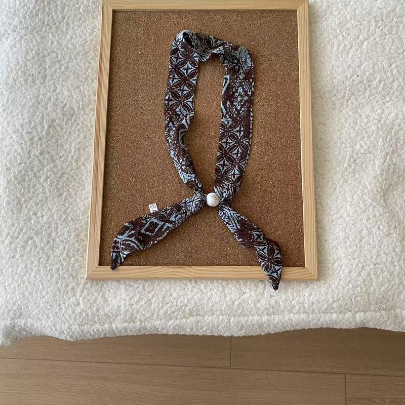 美拉德印花丝巾项链女2025新款爆款个性森系毛衣链小众设计感配饰|undefined