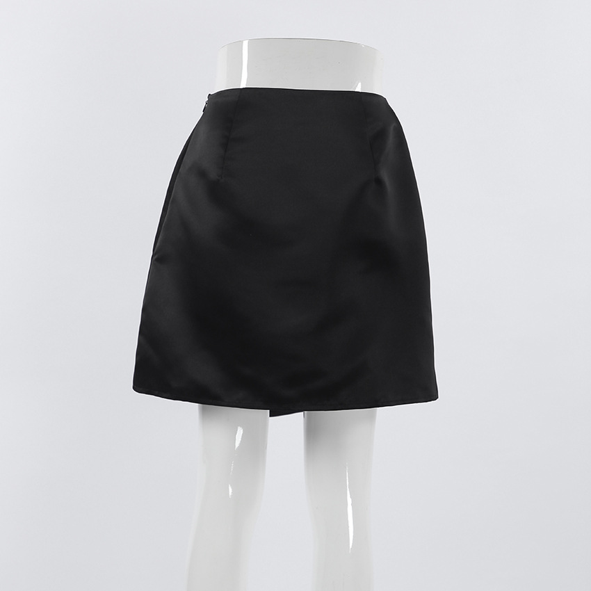 Summer Simple Style Solid Color Polyester Above Knee Skirts display picture 4