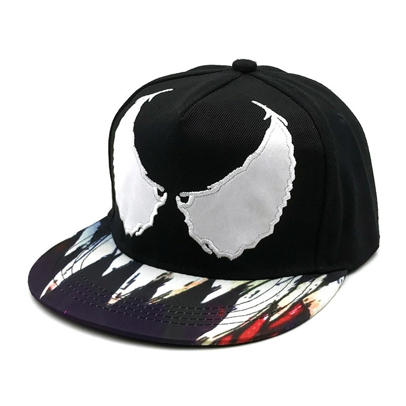 Baseball Cap Hip-Hop Embroidered Adjustable Snapback, Two Colors (Black / White)