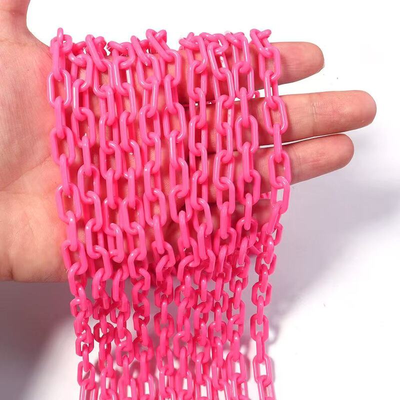 50cm 13*7*2mm 亚克力彩色链条塑料链子闭口DIY项链眼镜链配件|undefined