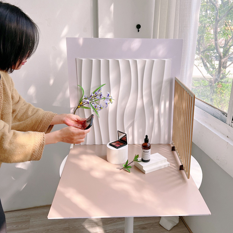 Panel de fondo 3D para fotografía, ideal para repostería, maquillaje o sesiones de cumpleaños estilo INS