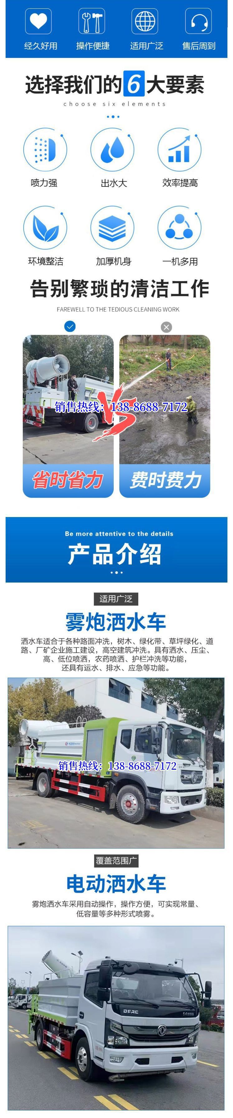 Dongfeng Huashen Multifunctional Fog Cannon Vehicle 8-Meter 30m Spray Vehicle for Construction Site Demolition and Greening