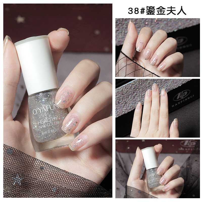 Esmalte de uñas nuevo esmalte de uñas desgarrable a base de agua de secado rápido sin hornear de secado rápido esmalte de uñas no picante primavera y otoño