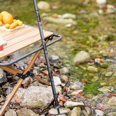 Aluminum alloy multi-functional hiking pole, outdoor trekking hiking lightweight adjustable telescopic folding multi-functional hiking pole