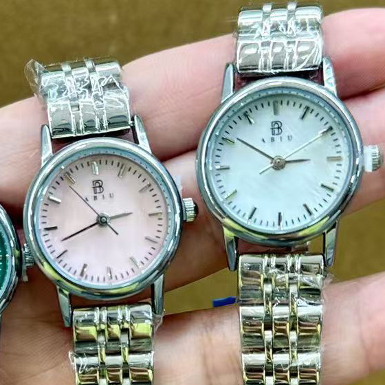 Abiu Abiu New High-value Fritillaria Women's Watch silver Advanced Sense IP Steel Band Watch Live Cross-border Supply