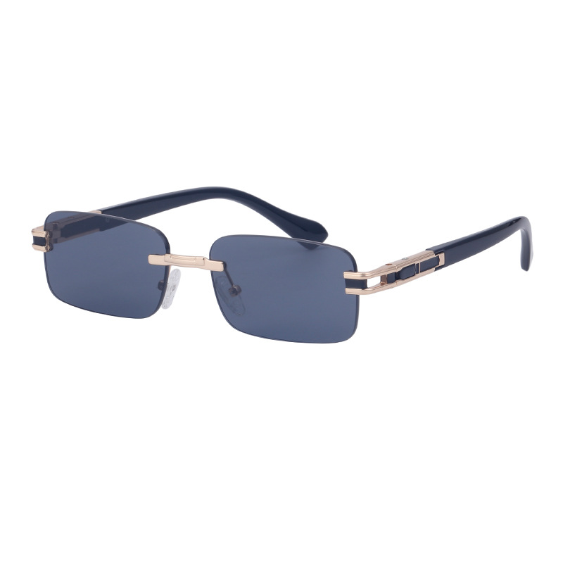 Europe and America fashion Box Sunglasses Frameless Trimming Sunglasses Men's Trend Cross border glasses wholesale 2022 new pattern