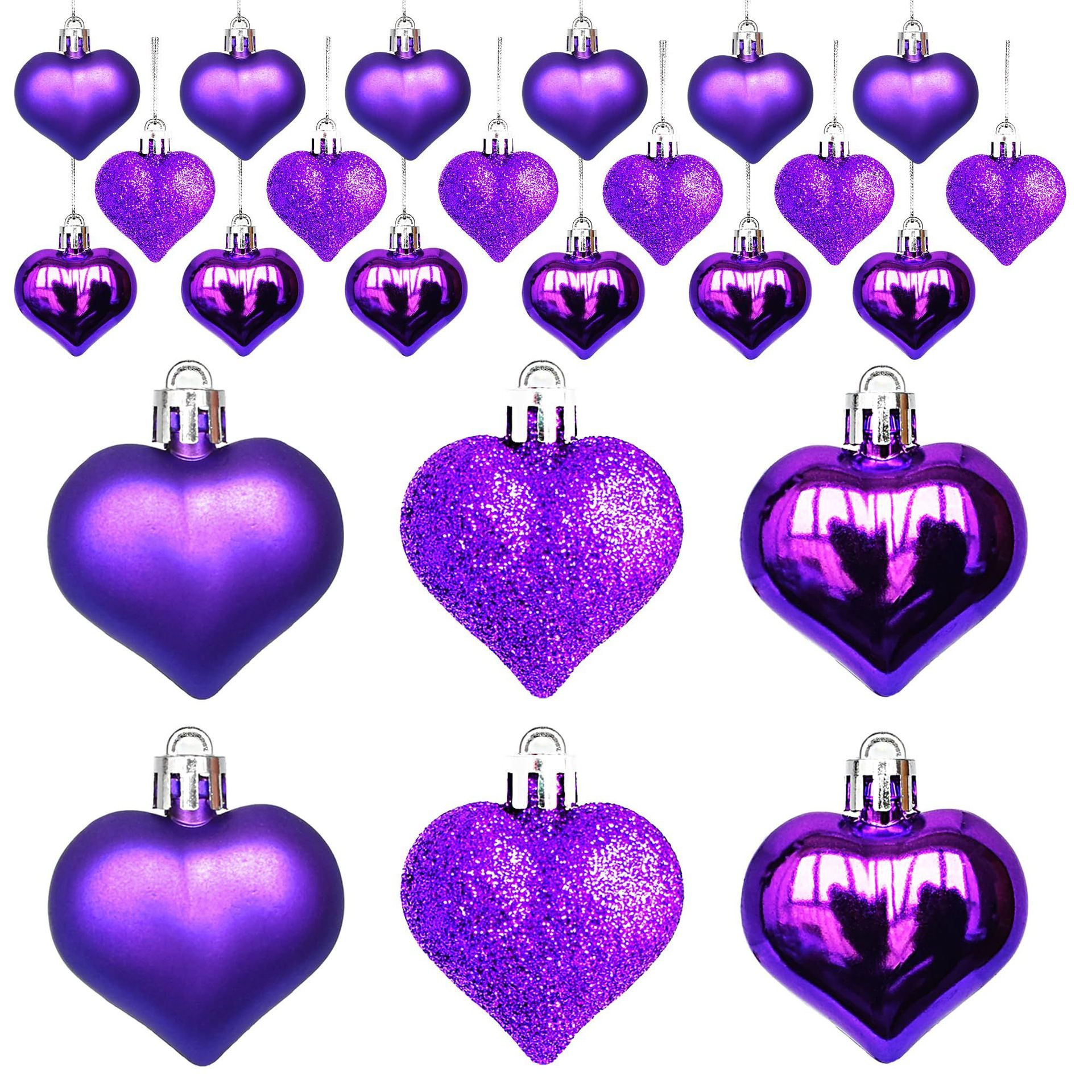 Día de San Valentín transfronterizo 12 paquetes de 4,5 cm de plástico galvanizado amor colgante decoración de la atmósfera