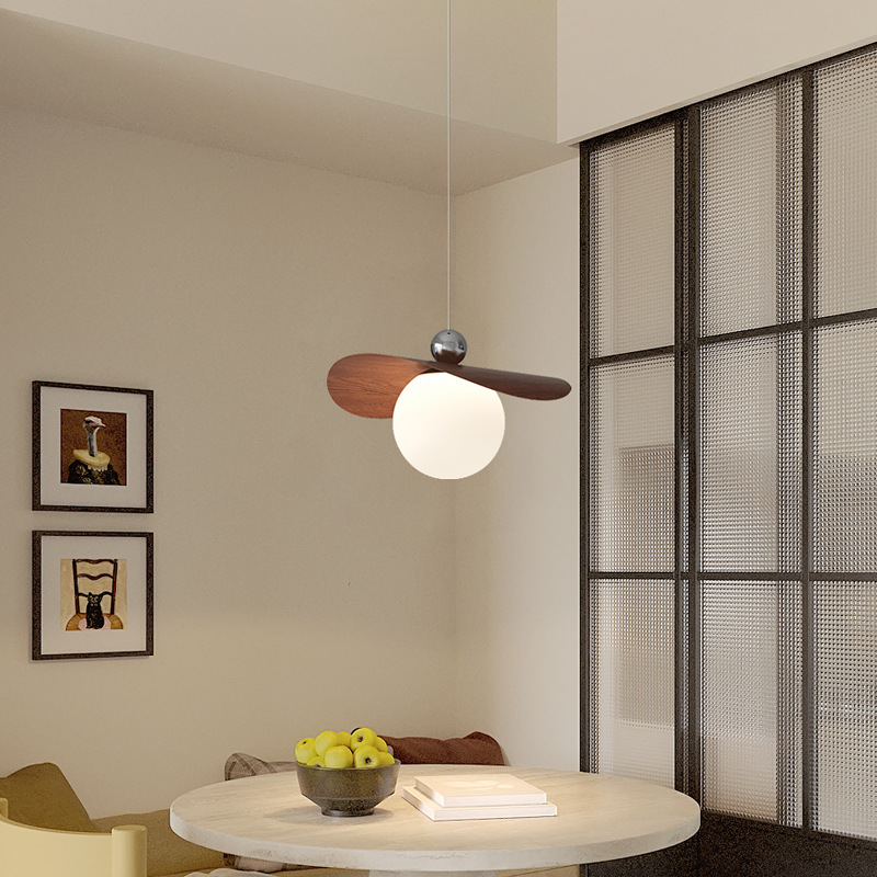 Lámpara de comedor desmontable, mesa de comedor de estilo cremoso, estilo antiguo francés, rockero creativo simple, candelabro de nogal