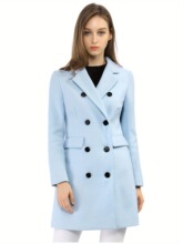 B 71061 Double Breasted Wool Coat Ůʿ���Ӵ��� �羳�W��