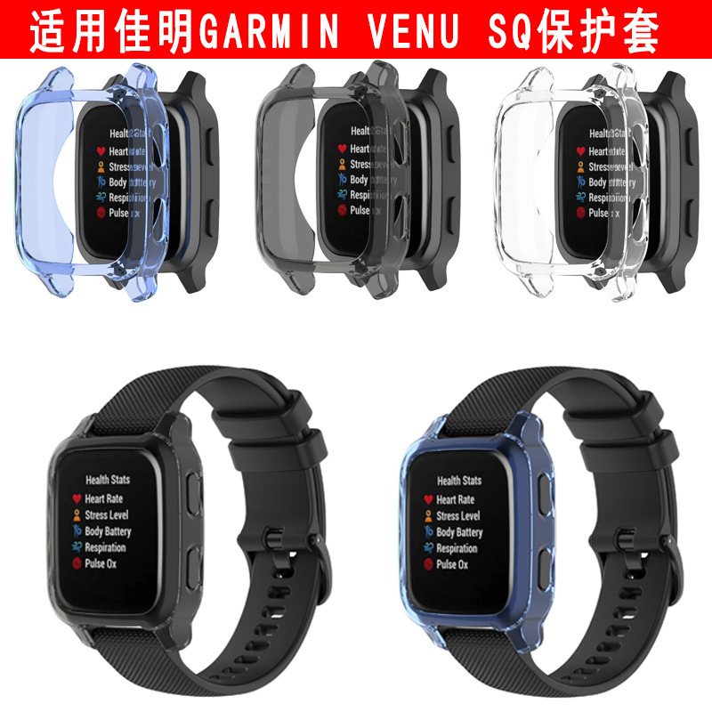 Half Pack Transparent Watch Case for Garmin venu sq /Venu SQ musicTPU